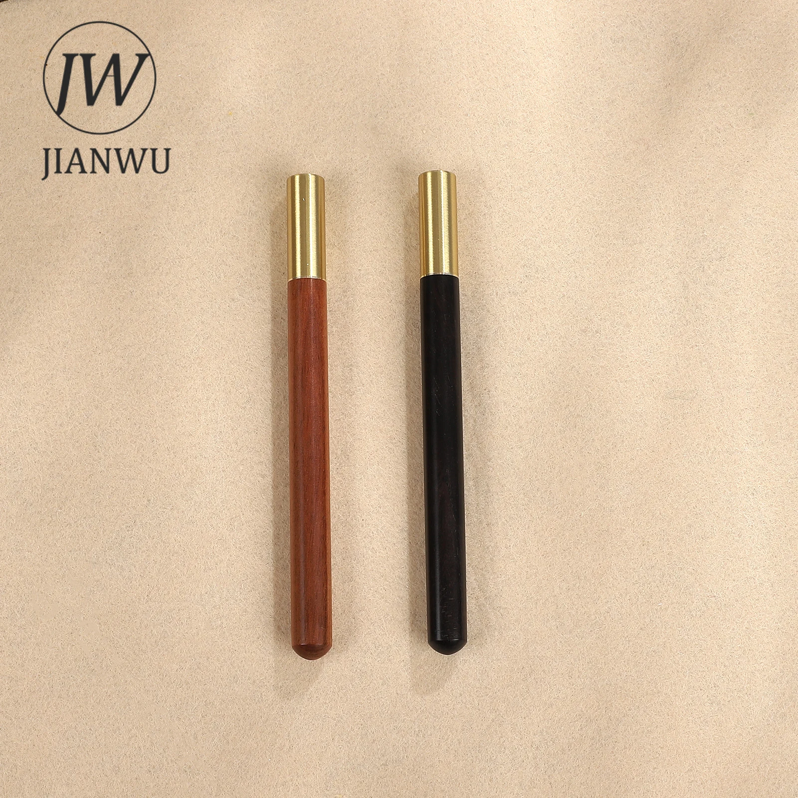 JIANWU 빈티지 펜 모양의 종이 절단 나무 손으로 조각 한 칼 저널 재료 휴대용 절단 도구 크리 에이 티브 문구