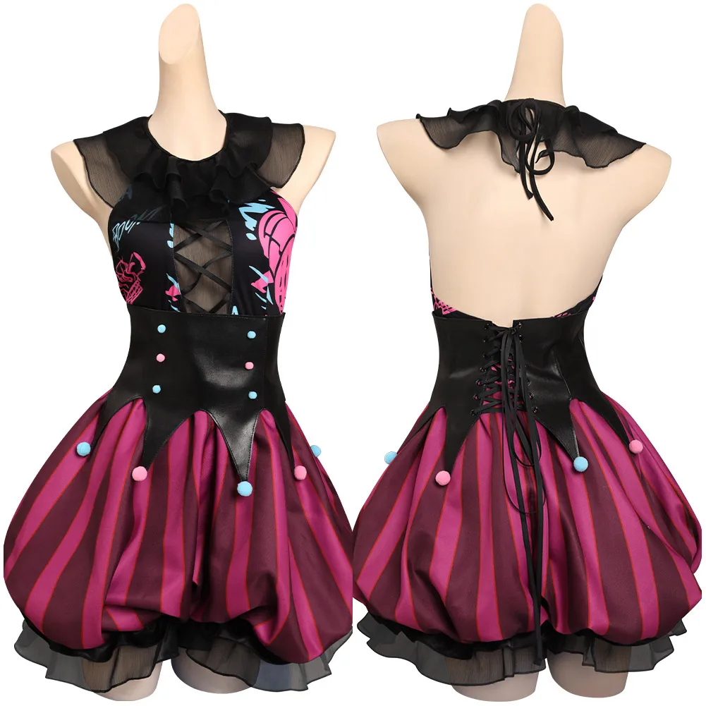 

Arcane: LOL Jinx Cosplay Costume Clown Dress Outfits Halloween Carnival Suit