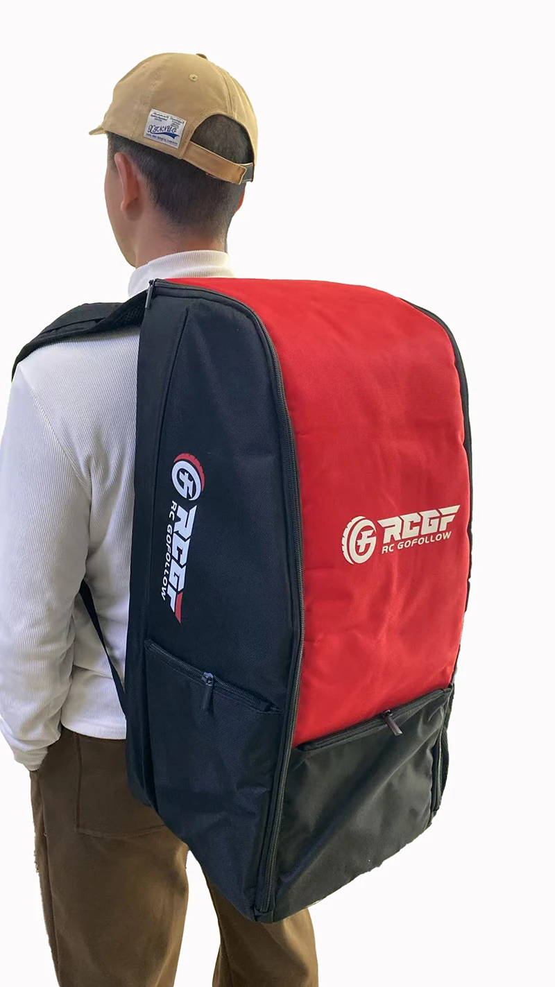 Sac de Transport pour Drone RC 1/10, 900D Nylon, 28x28x60cm, Rouge/Bleu