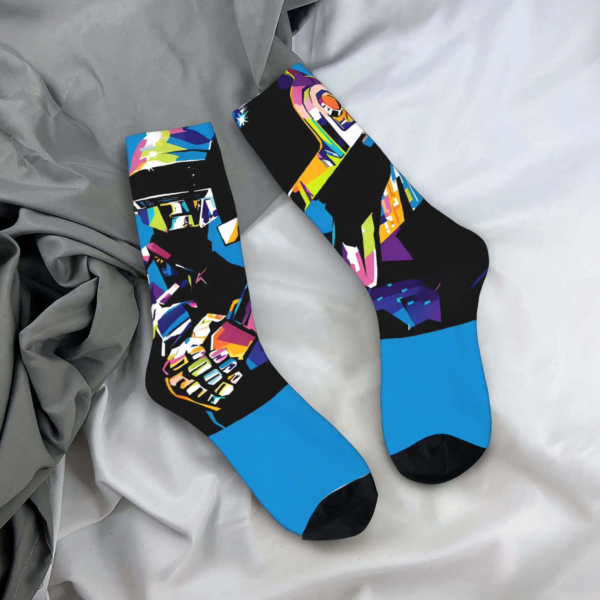 Daft Punk Rock Band Autumn Skateboard Non-Slip Soft Socks