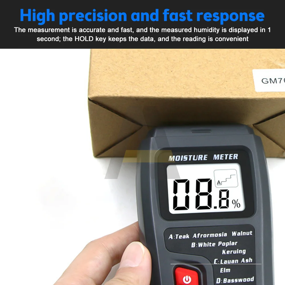 MT-10 Wood Moisture Meter Wood Humidity Tester LCD Displays Hygrometer Timber Damp Detector Resistance Measurement Tree Density wood moisture meter