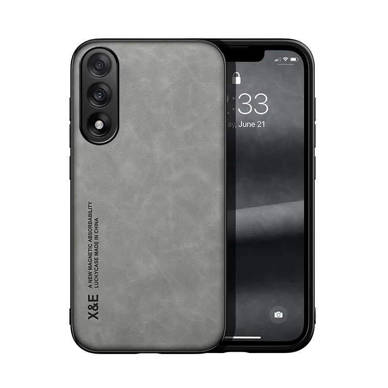 Luxury Leather Texture Shockproof Case with Magnetic Attraction and Silky Feel