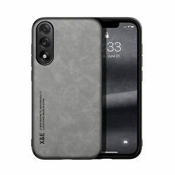 Luxury Leather Texture Shockproof Case with Magnetic Attraction and Silky Feel for OnePlus Ace 5 Racing (Light grey)