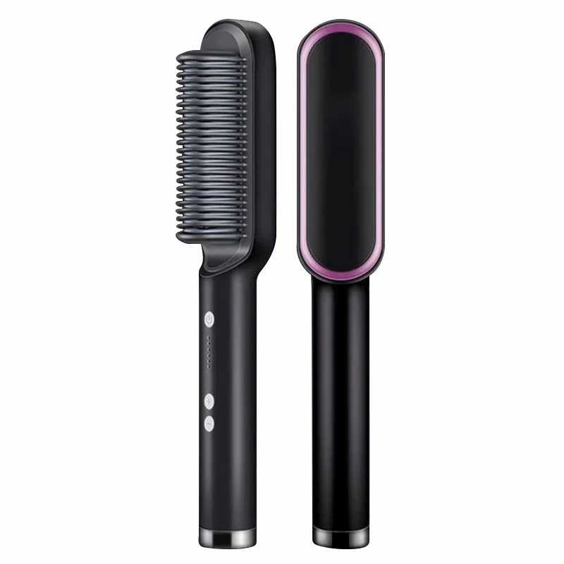 Hair Dryer Comb Curling Irons Beauty Products Hair Brushes Fast Heating Hair Straightener Comb 2