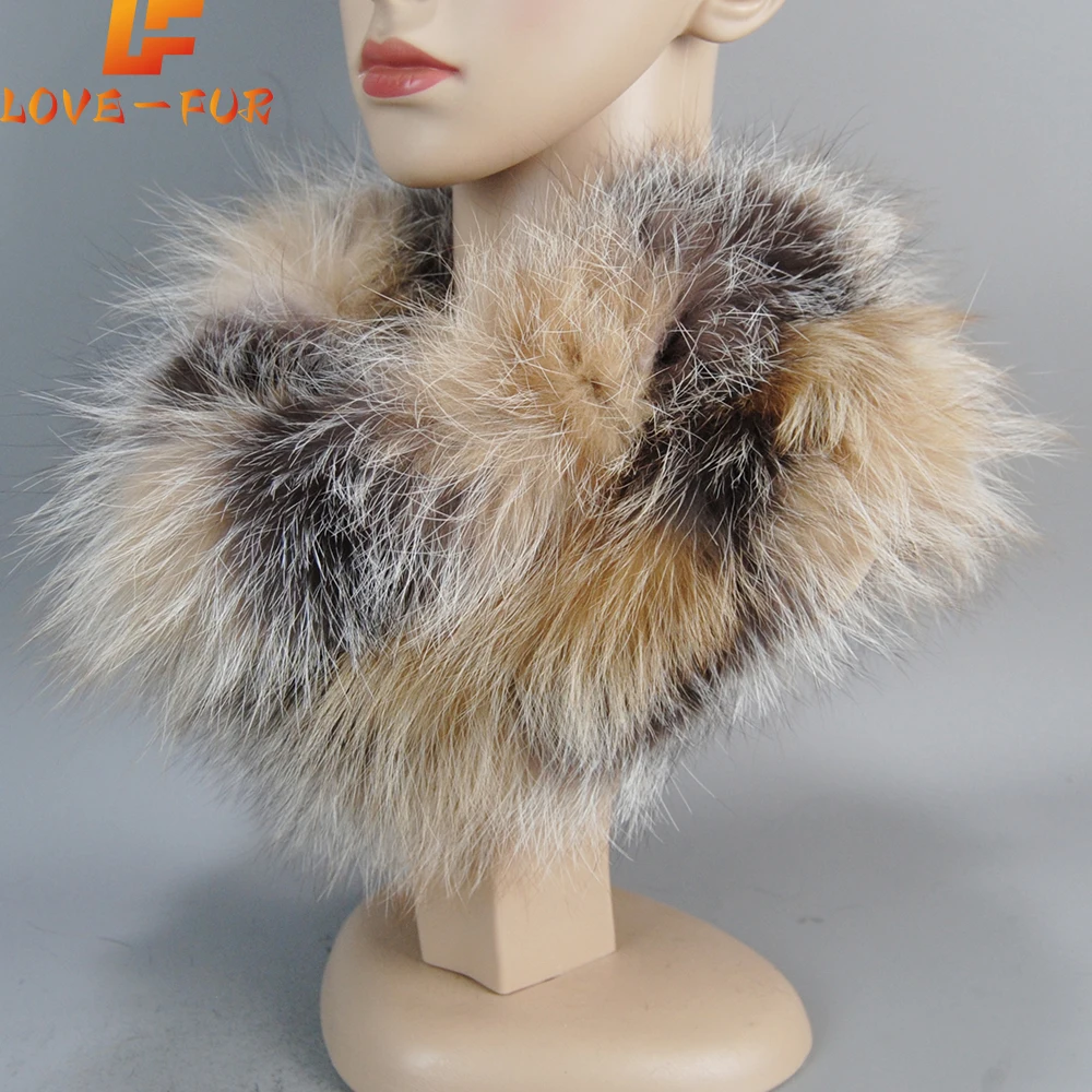 2024 New Style 100% Natural Raccoon Fur Collar Scarf Ring Luxury Women Winter Real Fur Scarves Warm Real Raccoon Fur Mufflers