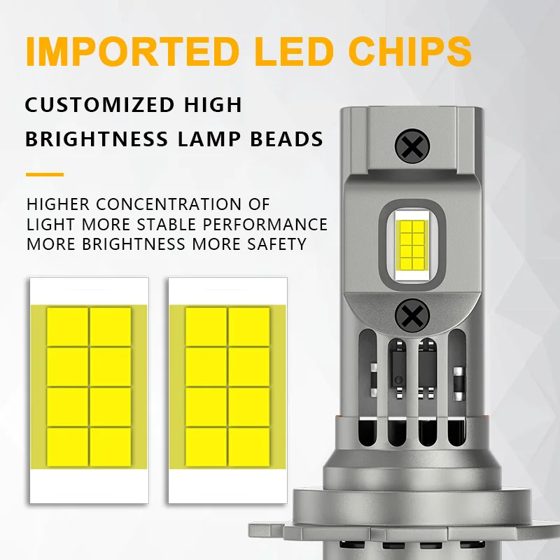 야마하 FZ6 2004 2005 2006 2007 2008 2009 오토바이 LED 고휘도 헤드라이트 모터 전구 H7 오토바이 6000K 차가운 백색