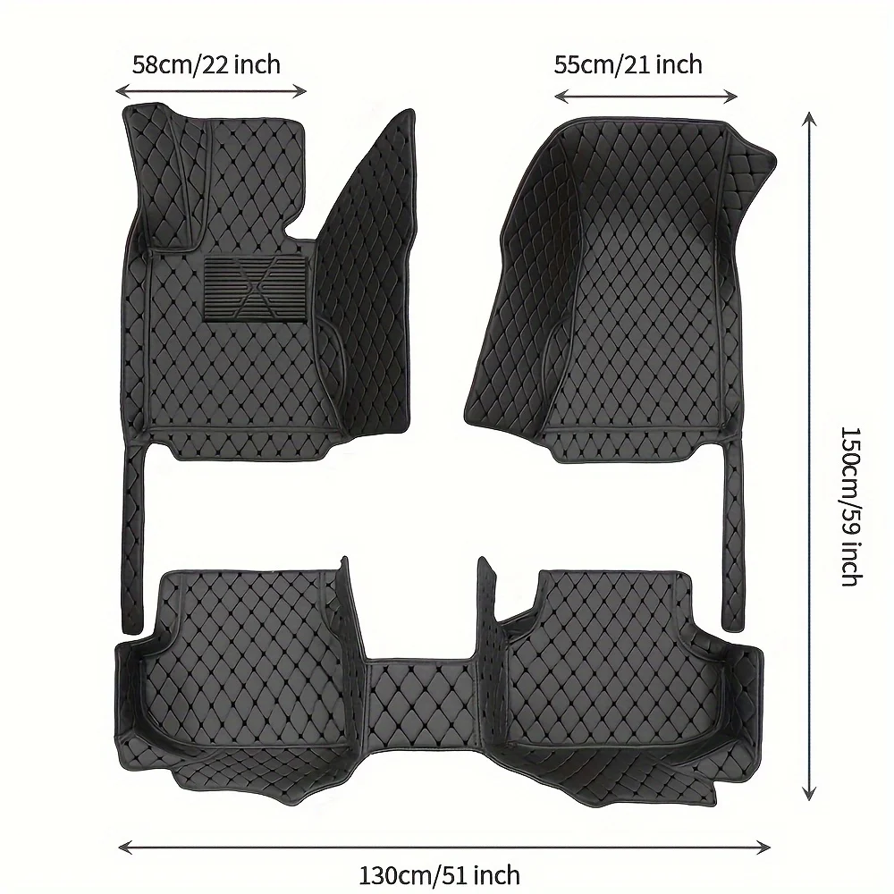2025 패션 PU 가죽 럭셔리 자동차 바닥 매트 Seat Leon 2006 2012 방수 카펫 인테리어 액세서리