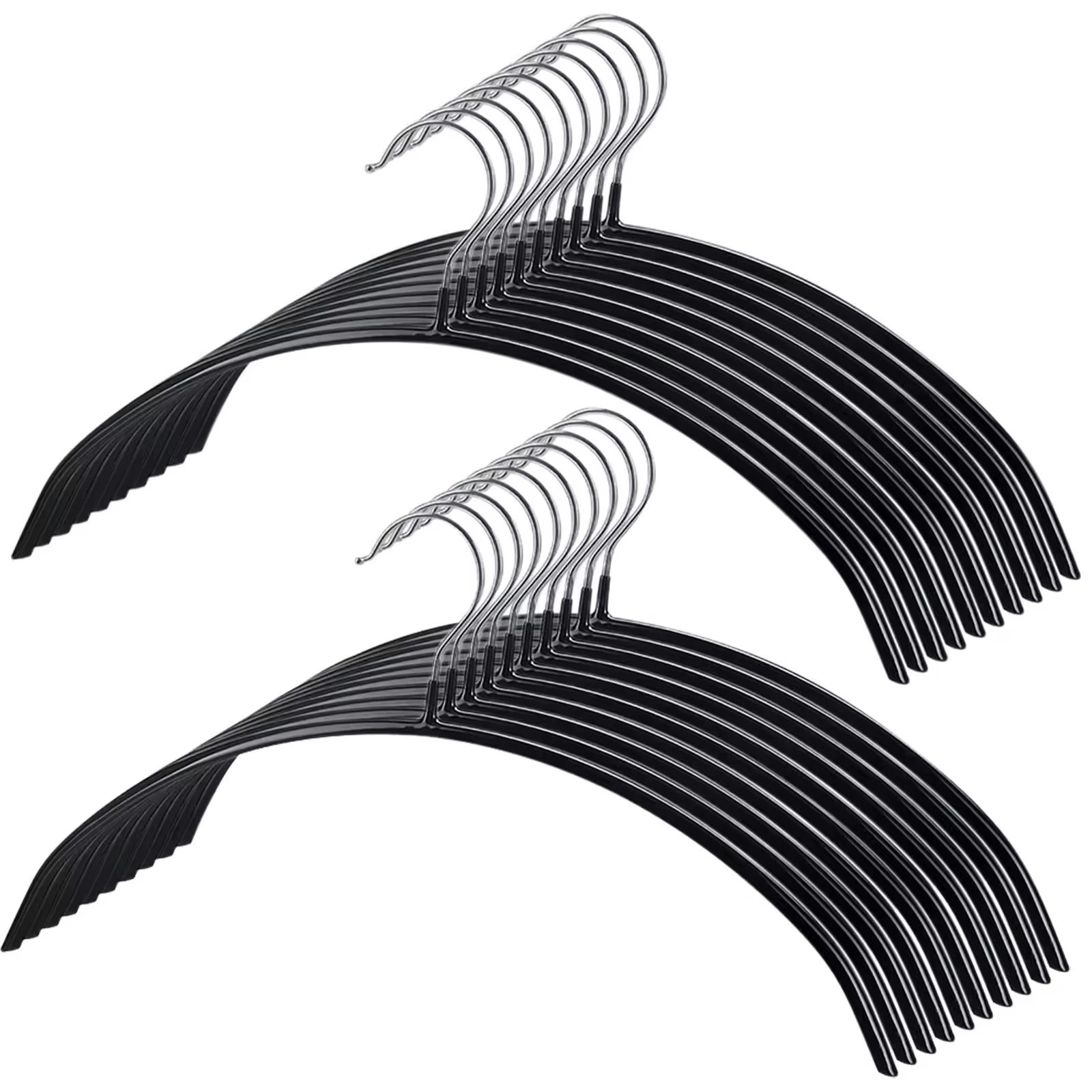 10-50 PCS Non-Slip Space Saving Clothes Hangers Durable Sturdy Contour Metal Shirt Clothes Hangers Suitable for Coat Jacket Suit clothes hanger storage hanger