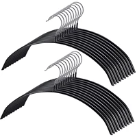 10-50 PCS Non-Slip Space Saving Clothes Hangers Durable Sturdy Contour Metal Shirt Clothes Hangers Suitable for Coat Jacket Suit 1