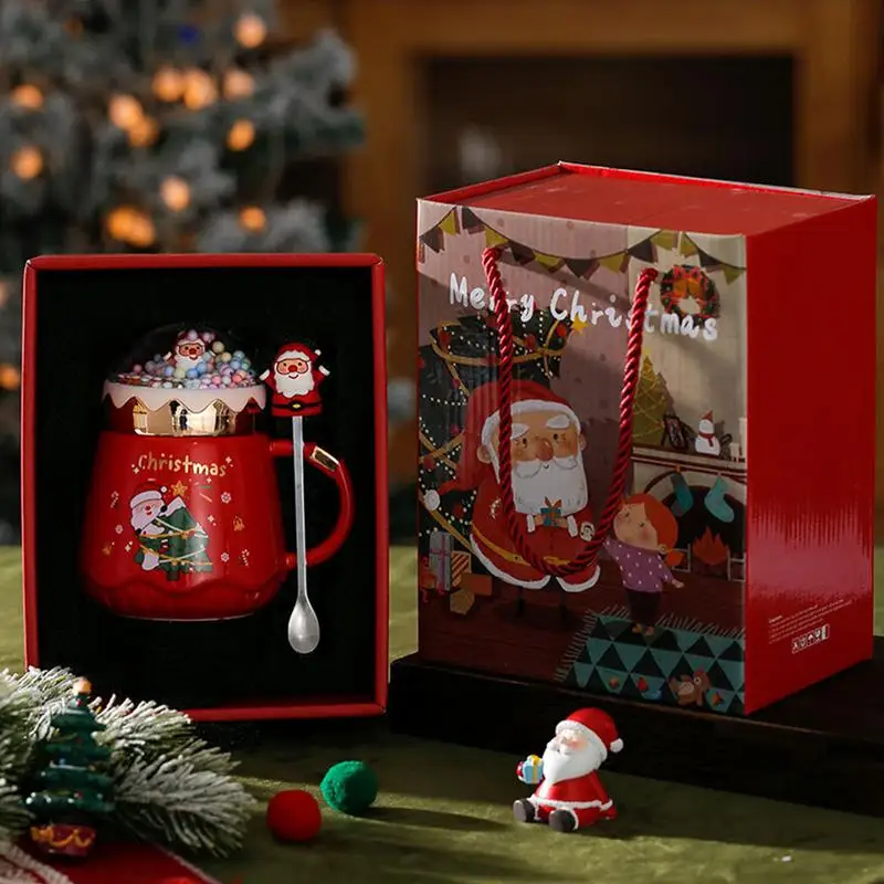 

Керамические рождественские кружки, 500 мл, портативная керамическая Рождественская кружка, бытовая стандартная кружка, чашки для чая