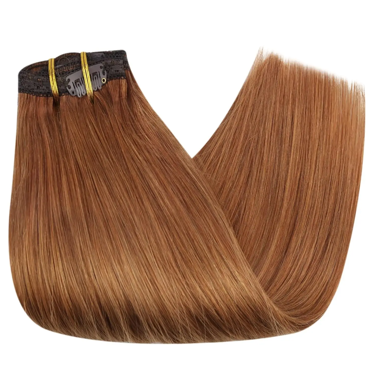 Full Shine Human Hair Extensions Clip in Hair Extensions Remy 7pcs 120g Double Weft Hair Extensiona Human Hair For Woman