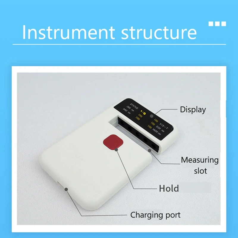 Portable Transmittance Tester,UV,VL,IR Glasses Transmission Meter,For Solar Film,Agricultural Film,Window