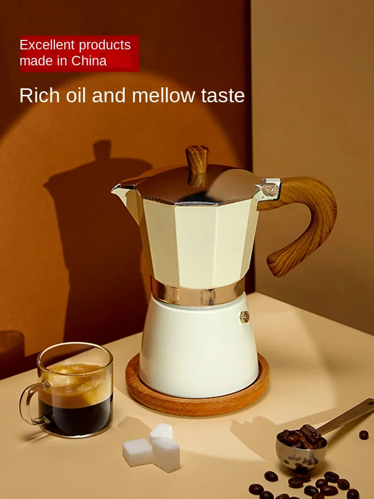 220V Electric Moka Pot Espresso Maker Set for Home Use with Double Valve Manual Coffee Pot 1