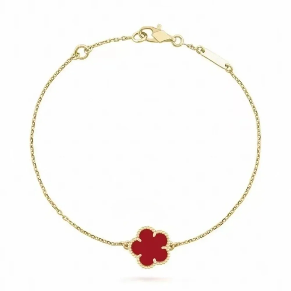 

Mini Four Leaf Clover Bracelet for Women Luxury Brand Replica Silver 925 Bangles New Plating Gold Fashion Couple Gifts New Trend