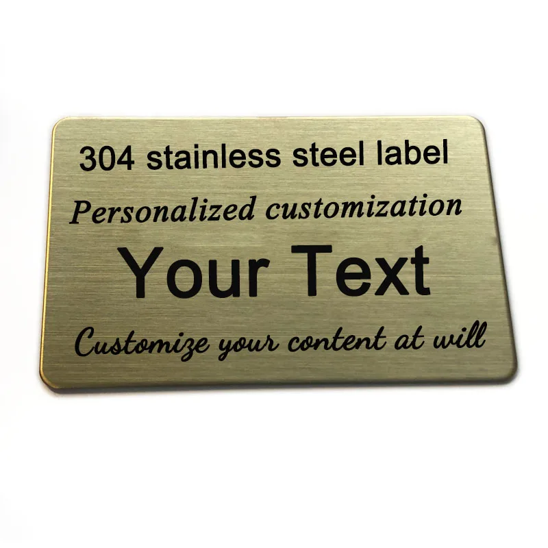 86x54x1mm Personalized Custom Logo Nameplate Badge Address Plate Badge Brooch ID Name Label 304 Stainless Steel Nameplate