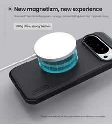 NILLKIN Magnetic Super Frosted Shield Matte PC Cover - Premium Protective Case in Stylish Design for Google Pixel 10 Pro (Black)