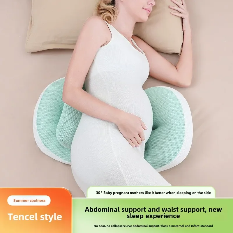 Orthopedic Maternity Pillows 360&deg; Side Sleep Support with Adjustable Waist Belly Cushion for Pregnancy Bedrest Comfort Pillow