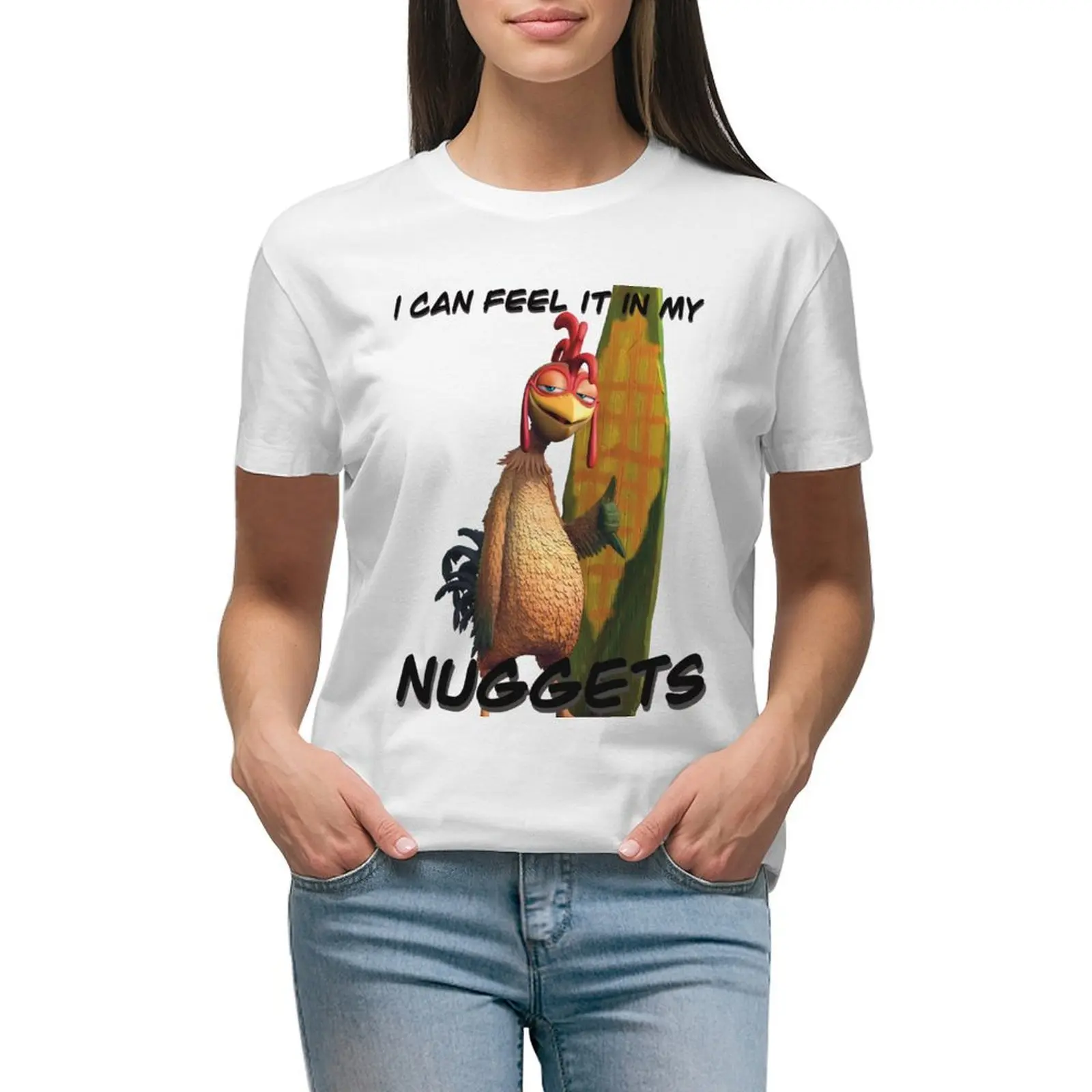 

Chicken Joe T-shirt lady clothes summer clothes animal print shirt for girls black t-shirts for Women