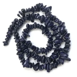 Natural Stone Beads for Jewelry Making - Irregular Crystal Quartz Gravel Beads, 16 - Inch Strand (Blue sandstone)