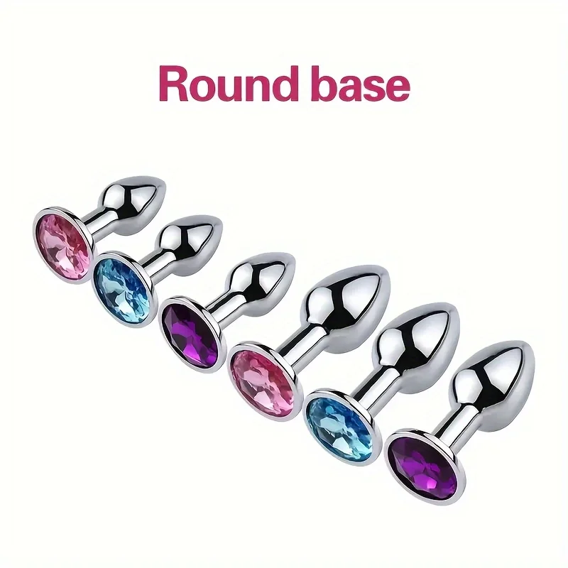 Luxury Metal Butt Toys Heart Shaped Anal Trainer Jewel Butt Plug Kit SM Adult Gay Anal Plugs 1PC