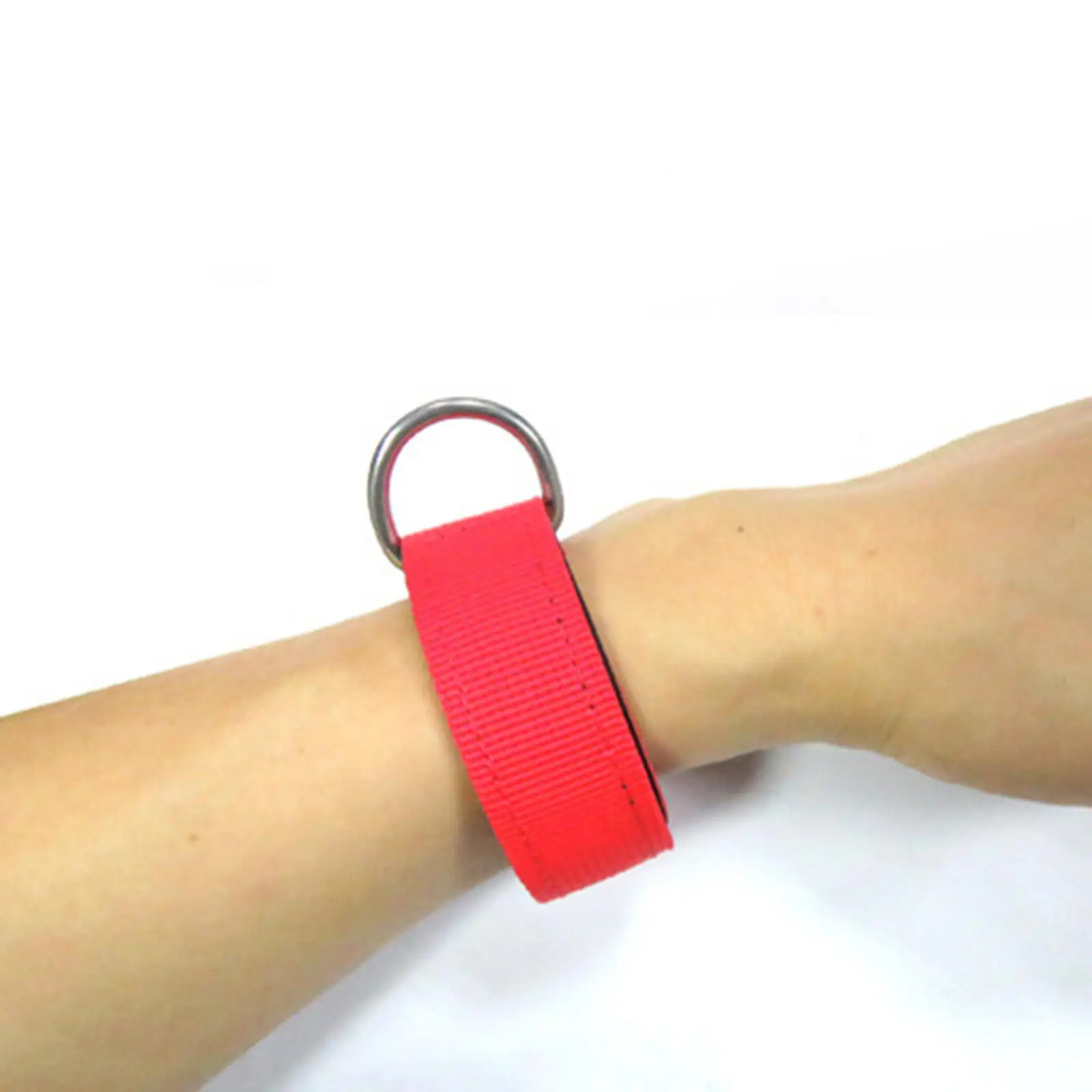 스쿠버 다이빙 손목 스트랩 핸드 끈 조절 가능한 고정 테이프, 폭 2.5cm, 빨간색
