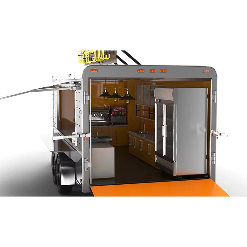 Coffee Shop Trailer Mobile Fast Food Restaurant Design Snack Equipment Supplies