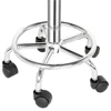 Round Cafe Chairs Stool with Lines Rotation Bar Stool White 4