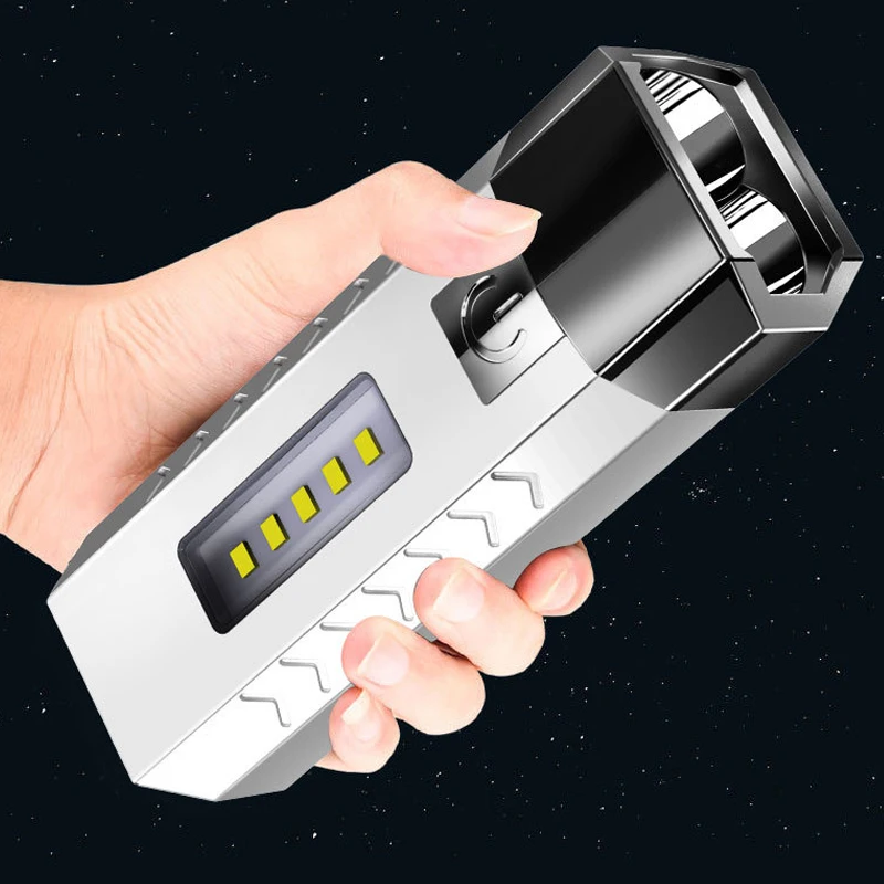 

ZK30 Ultra Bright Outdoor 990000000LM Tactical Led Flashlight Mini Torch USB Charging Cable Camping Fishing Lighting