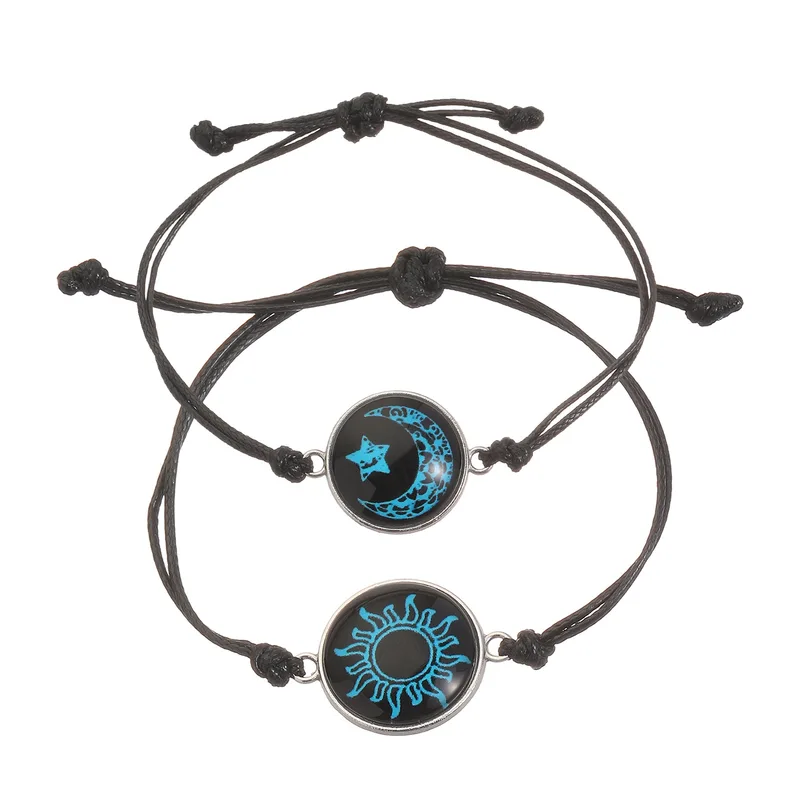 Romantic Luminous Sun Moon Couple Bracelets for Women Men