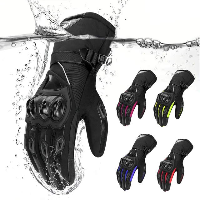 Gants de moto imperméables et coupe-vent, gants d'équitation de moto, gants de motocross, écran tactile, doigt complet, hiver 1