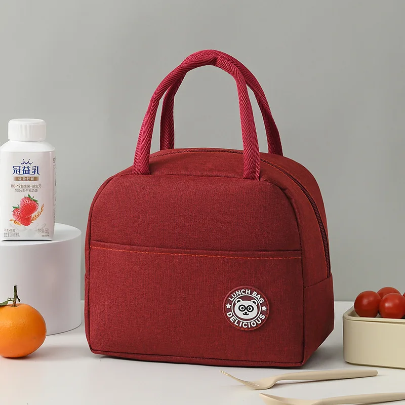 Portable Lunch Bag New Thermal Insulated Lunch Box Tote Cooler Bag Bento Pouch Lunch Container School Food Storage Bags 5