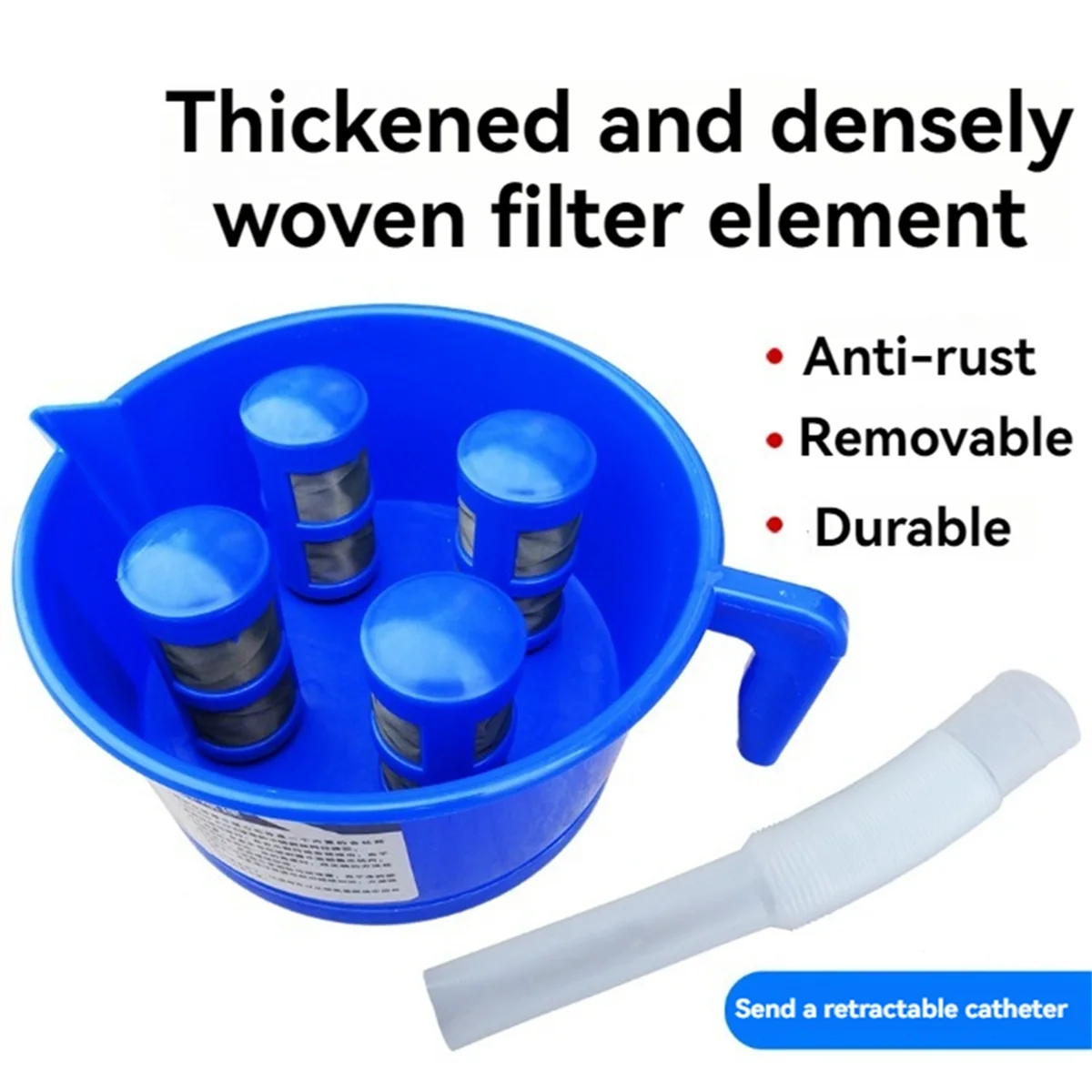 Funnel Type Oil and Water Separator Four Filter Elements Diesels Gasoline Fuel Filter Fitting Accessories