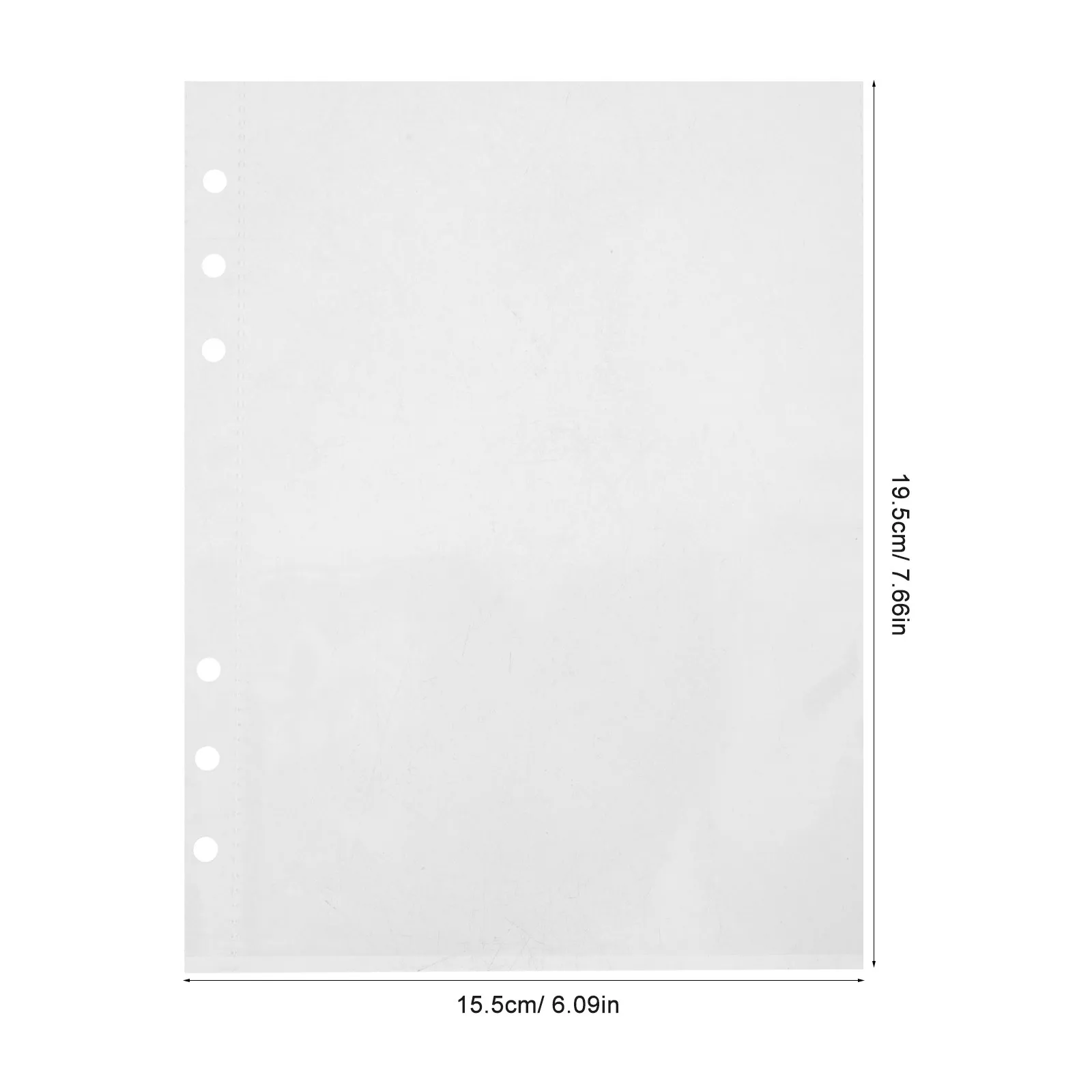 50개 A5 투명 바인더 포켓 삽입용 클리어 PP 시트 프로텍터 6링 포토카드, 레시피 용지, 현금 봉투, 앨범용