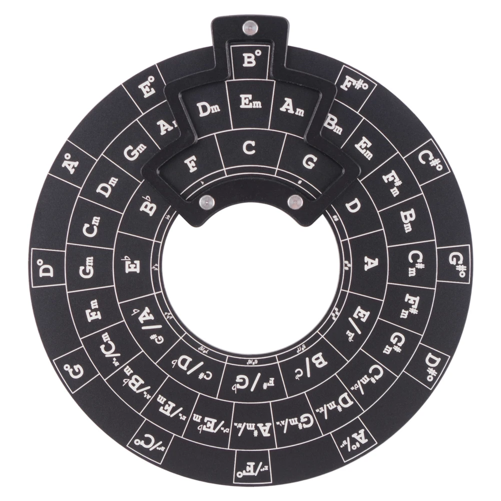 

YOUZI Aluminium Alloy Melody Tool Circle Of Fifths Wheel Round Music Enlightenment Toys For Sheet Music Chords Keys