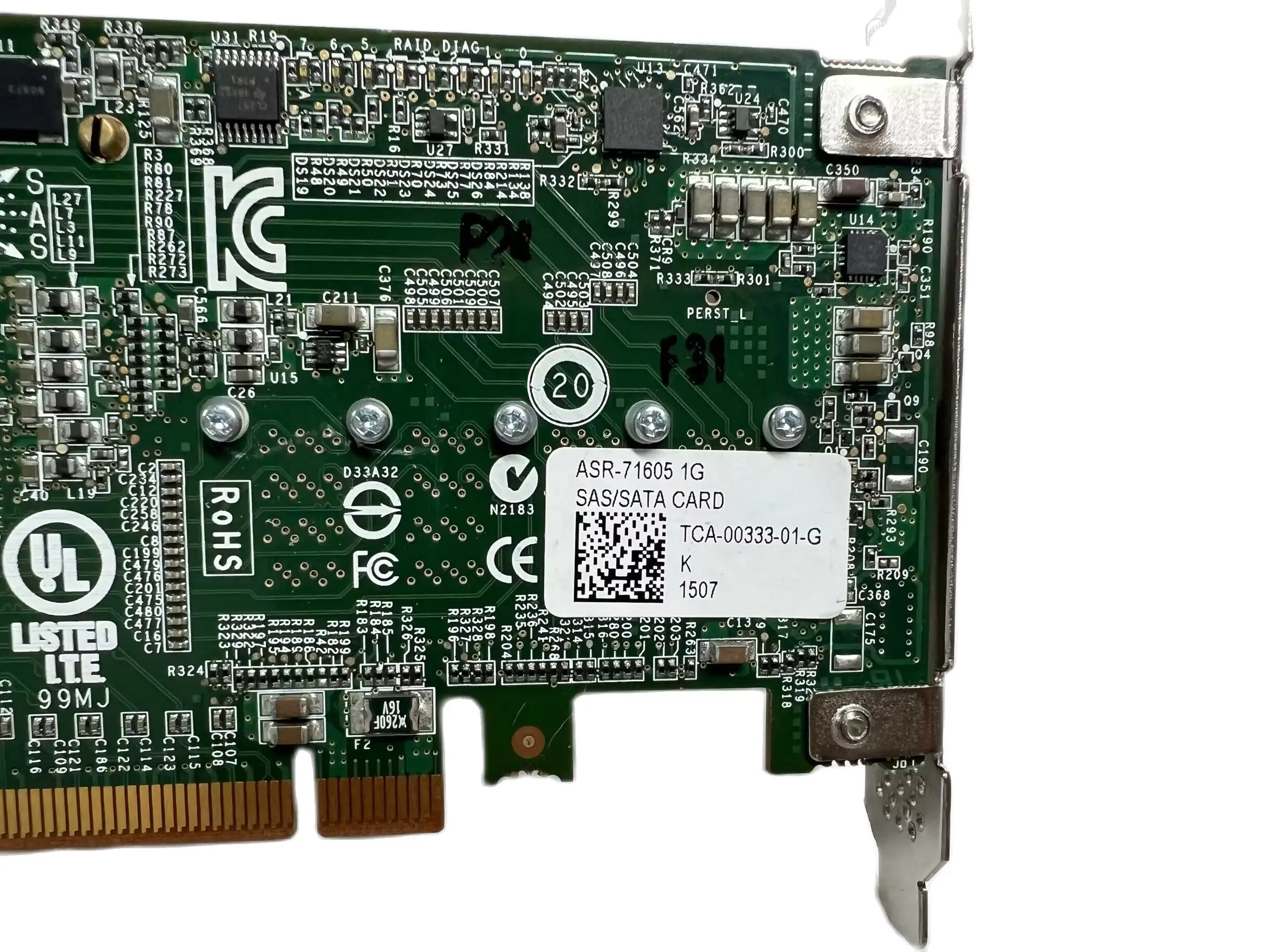 Originale 100% Authentique Asr-71605 16 Porte 6 Gb/S 1Gb Sas Sata Pcie Raid Controller Pcie 3.0 X8