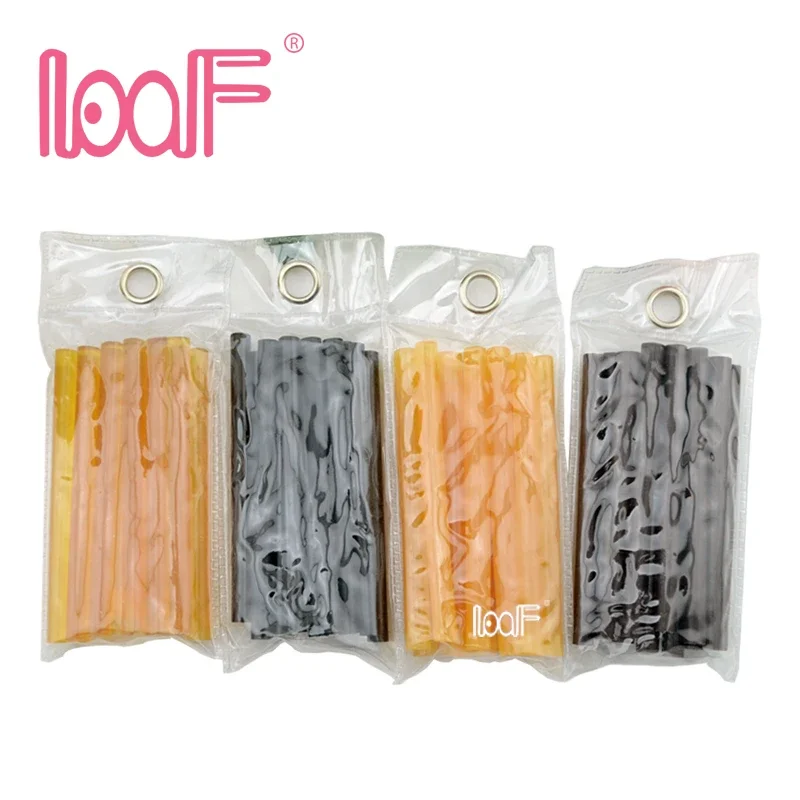 12pcs 0.7cm Hot Melt Keratin Glue Sticks hair extension glue hair extension glue stick keratin glue for Pre-bonded Hair Extension Black Brown Blonde Transparent Blonde Makeup Tools