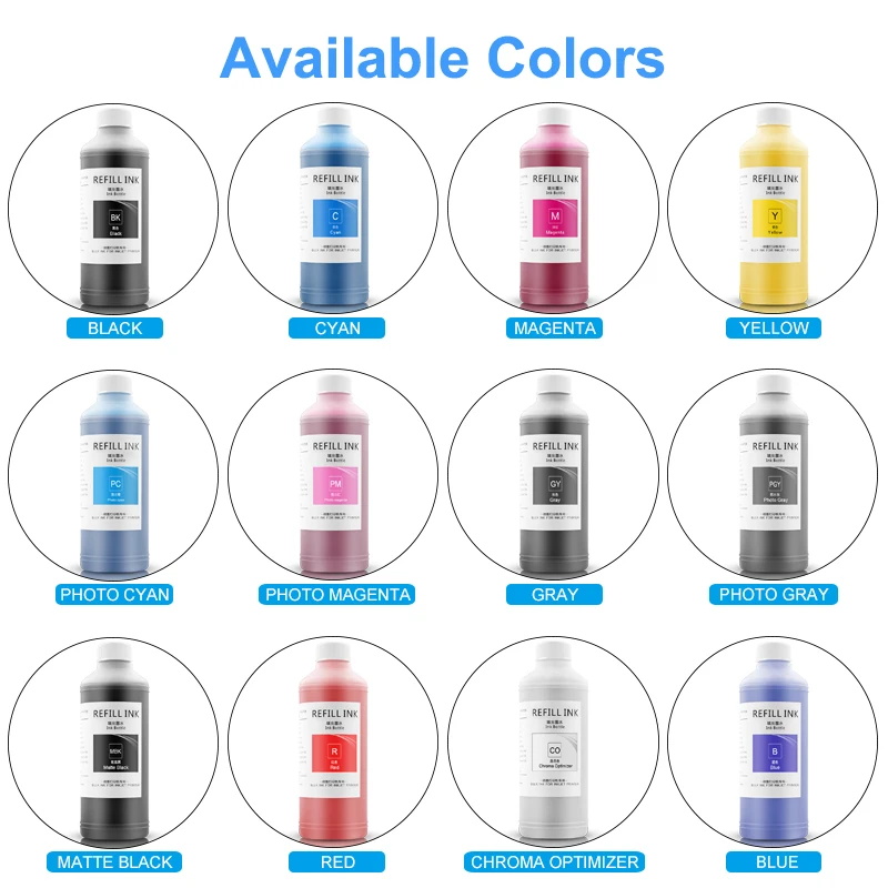 Tinta do Pigmento de 500ml para Canon Pfi1700 Pfi1700 Pfi57 Pfi57 Pro-520 Pro-540 Pro-540s Pro-pro-560s Pro2000 Pro4000 Pro6000 Pro-6100 - Imagem 4