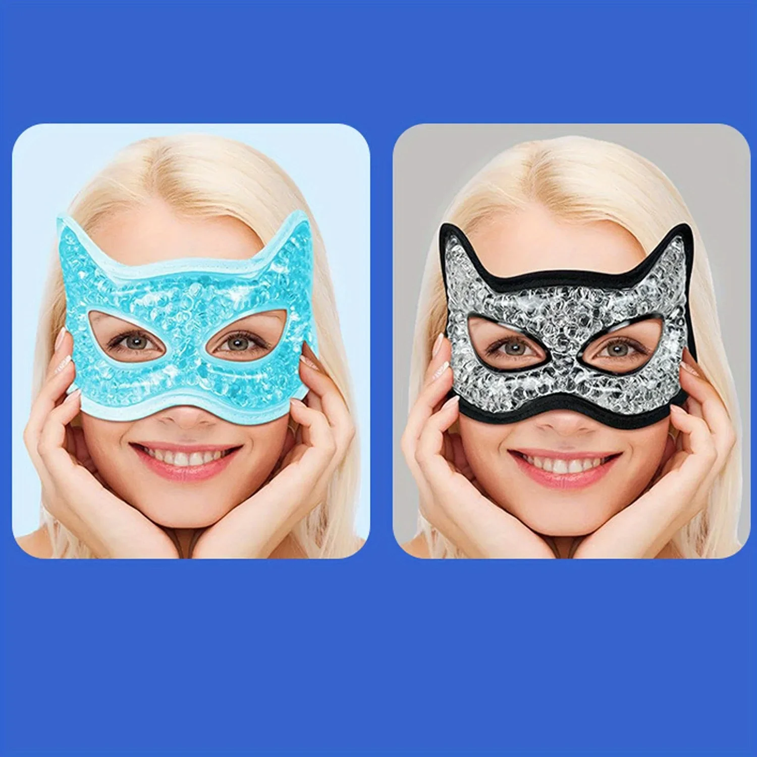 Cat's eyeCooling Eye Mask, Gel Eye Mask Hot Cold Use, Cold Eye Mask for EyesCooling Eye Mask for Eyes - Reusable, Adjustable 5