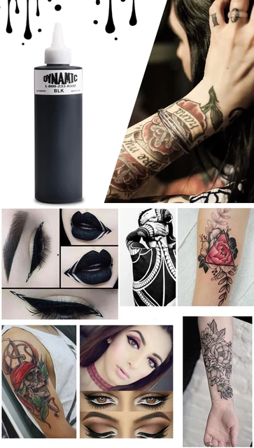 DYNAMIC TRIPLE BLACK Tattoo Ink Lining Shading Art Supply Tribal