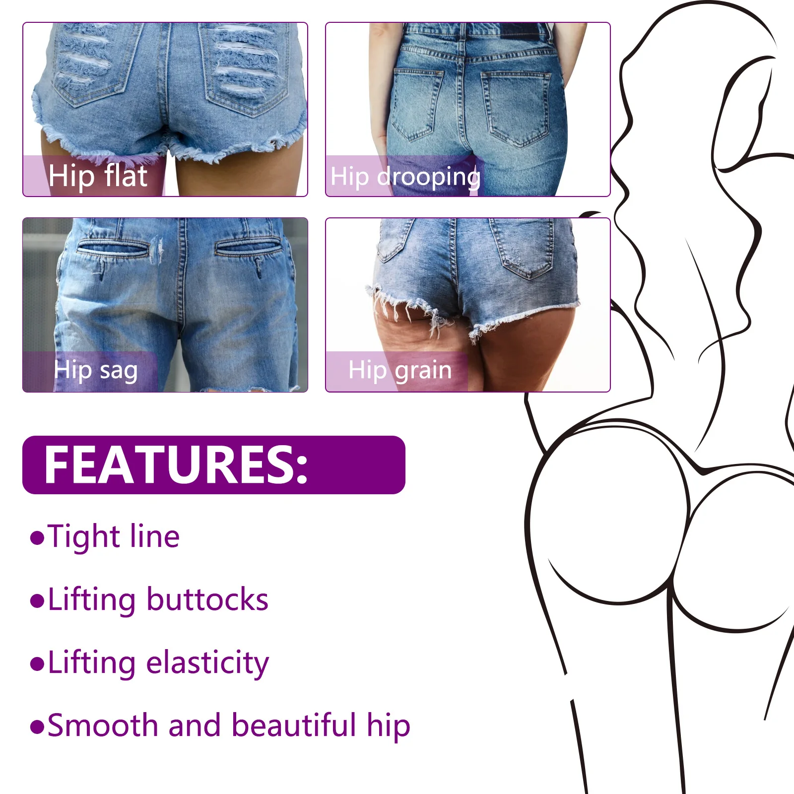 Buttock/Breast Sexy Hip Enlargement Essential Oil Cream Effective Slimming Firming Lift Up Butt Skin Care Beau_voghion.com