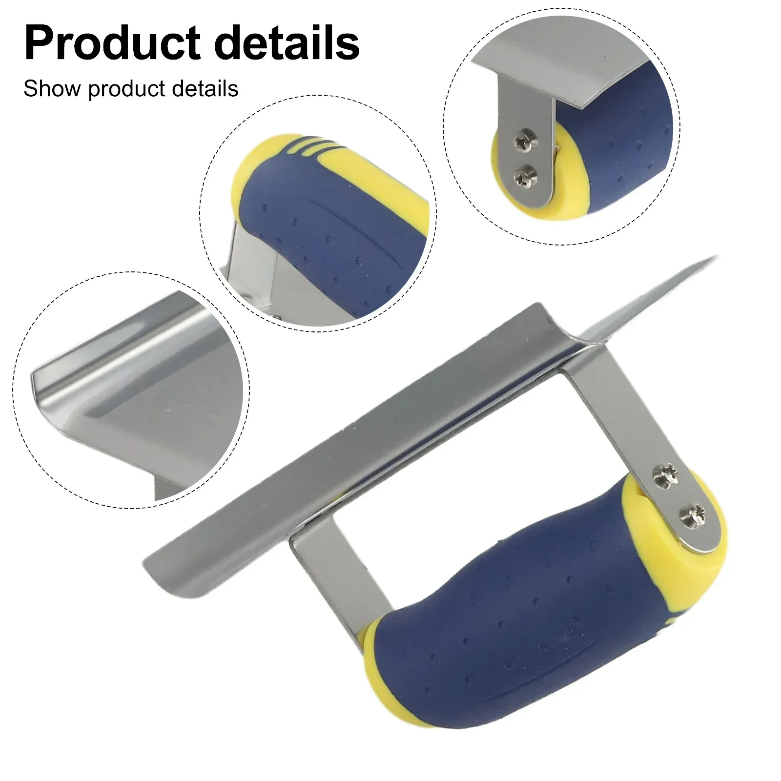 1pc Concrete Hand Steel Edger Curved End And Radiused Edge Design Ergonomic Handle Plaster Trowel tools