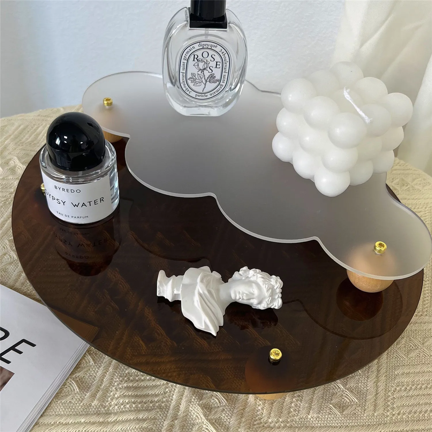 Irregular Cloud Shape Acrylic Cosmetic Ornament Tray Transparent Earrings  Jewelry Display Rack Desktop Organizer Home Decoration - AliExpress