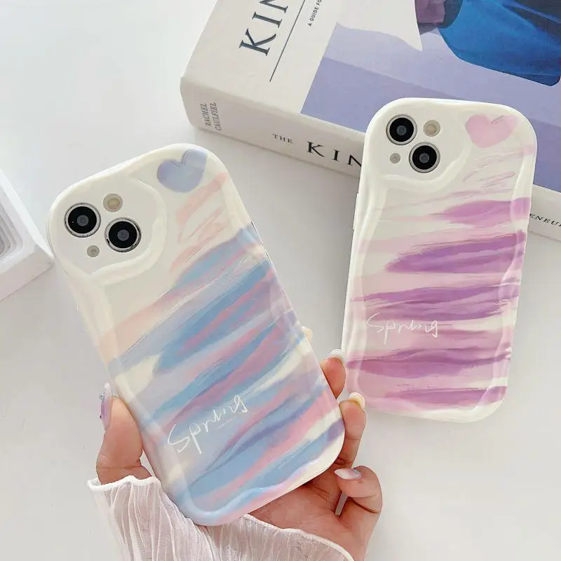 Rainbow 3D Wavy Cover Protective Case