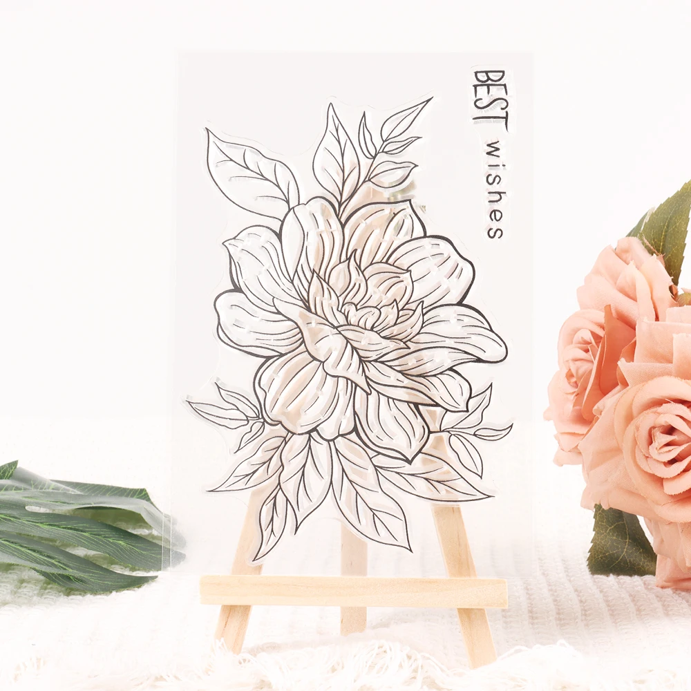 Vintage Flower Series Clear Silicone Stamps Journal Handbook Scrapbook Album Labels DIY Collage Aesthetic Craft Rubber Stamps clear stamps,clear rubber stamps