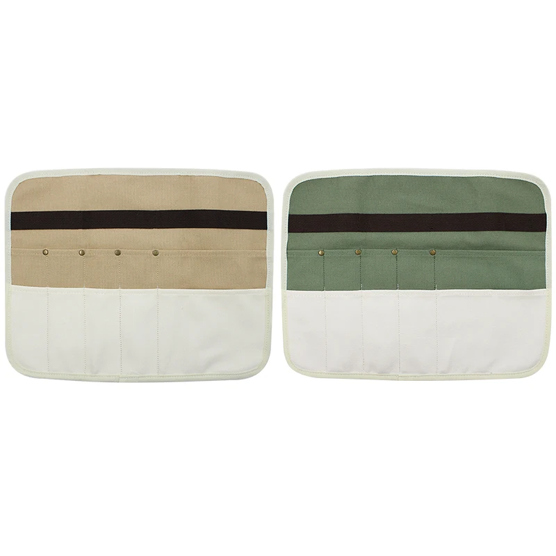 Camping Utensil Bag Knife Roll Bag for Chefs Canvas Roll Up Culinary Bag Tableware
