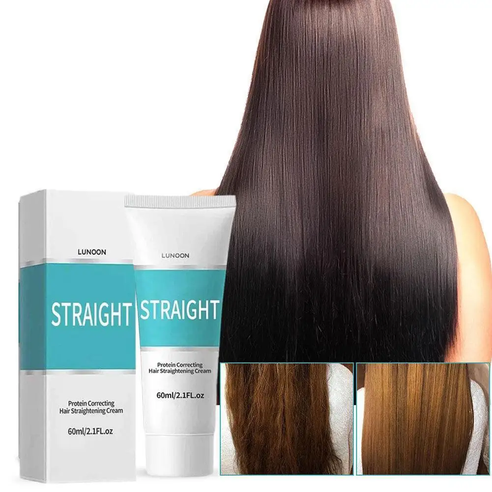 

Protein Straightening Cream Hair Soft Cream Straight Hair Products For Smoothing Straightening Frizzy Or Wavy Hair Care Mask