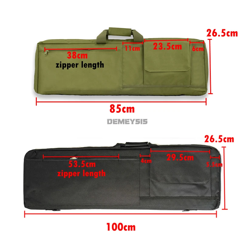85cm / 100cm 전술 소총 총 가방 Airsoft 슈팅 케이스 사냥 CS Wargame 어깨 총 가방 (탈부착 가능한 코튼 패딩 포함)
