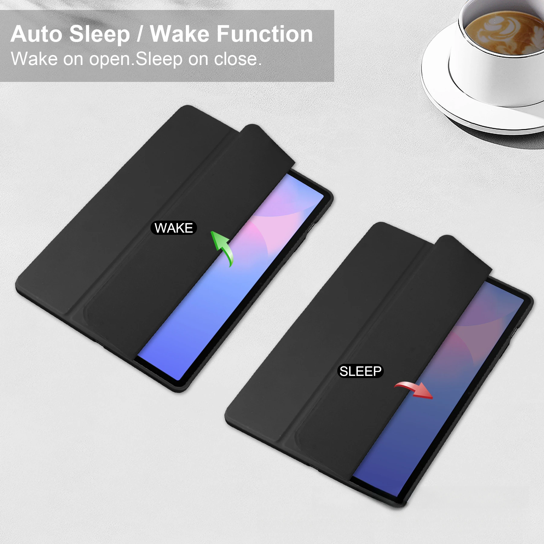 Für Galaxy Tab S10FE+ 13.1 Tablet-Hülle S10FE Plus X620 Dreifach Faltbare Stapelbare Acryl-Hülle mit Stifthalter – Detail 4