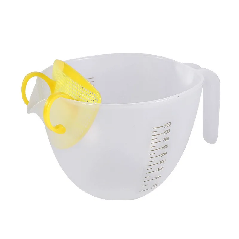 Measuring Cup, Filter Measuring Cups, Liquid Measuring Cups, Large Capacity  Transparent Stirring Egg Strainer Bowl With Ergonomic Handle, Kitchen Tools  - Temu