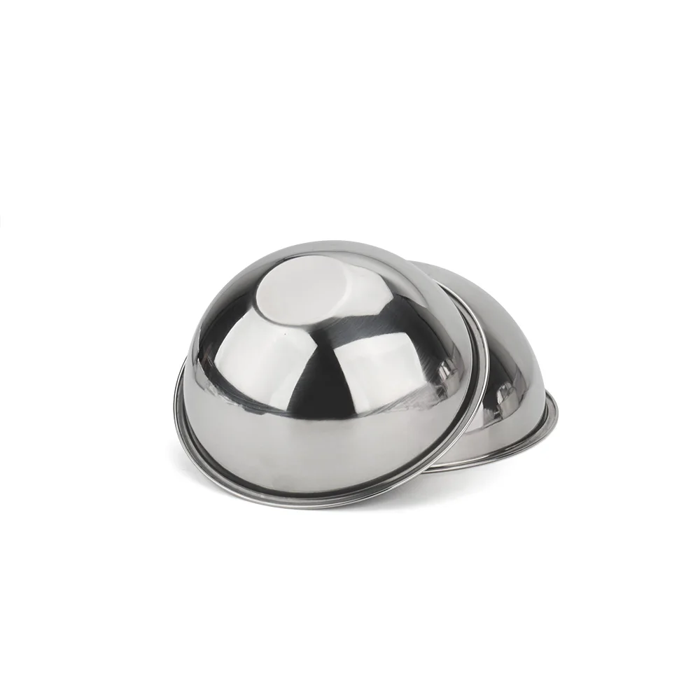Round Stainless Steel Pet Bowl Dog Cat Food Drink Bowl Replacement Basic Feeder Bowls 6